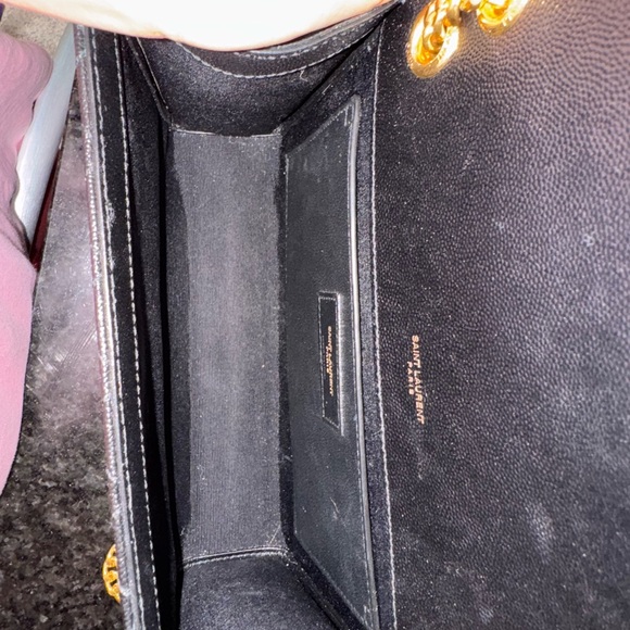 YSL SAINT LAURENT ENVELOPE SMALL QUILTED LEATHER CROSSBODY BAG - Picture 9 of 13